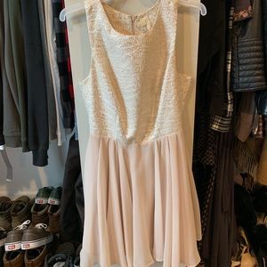 Cream w/ gold accent dress